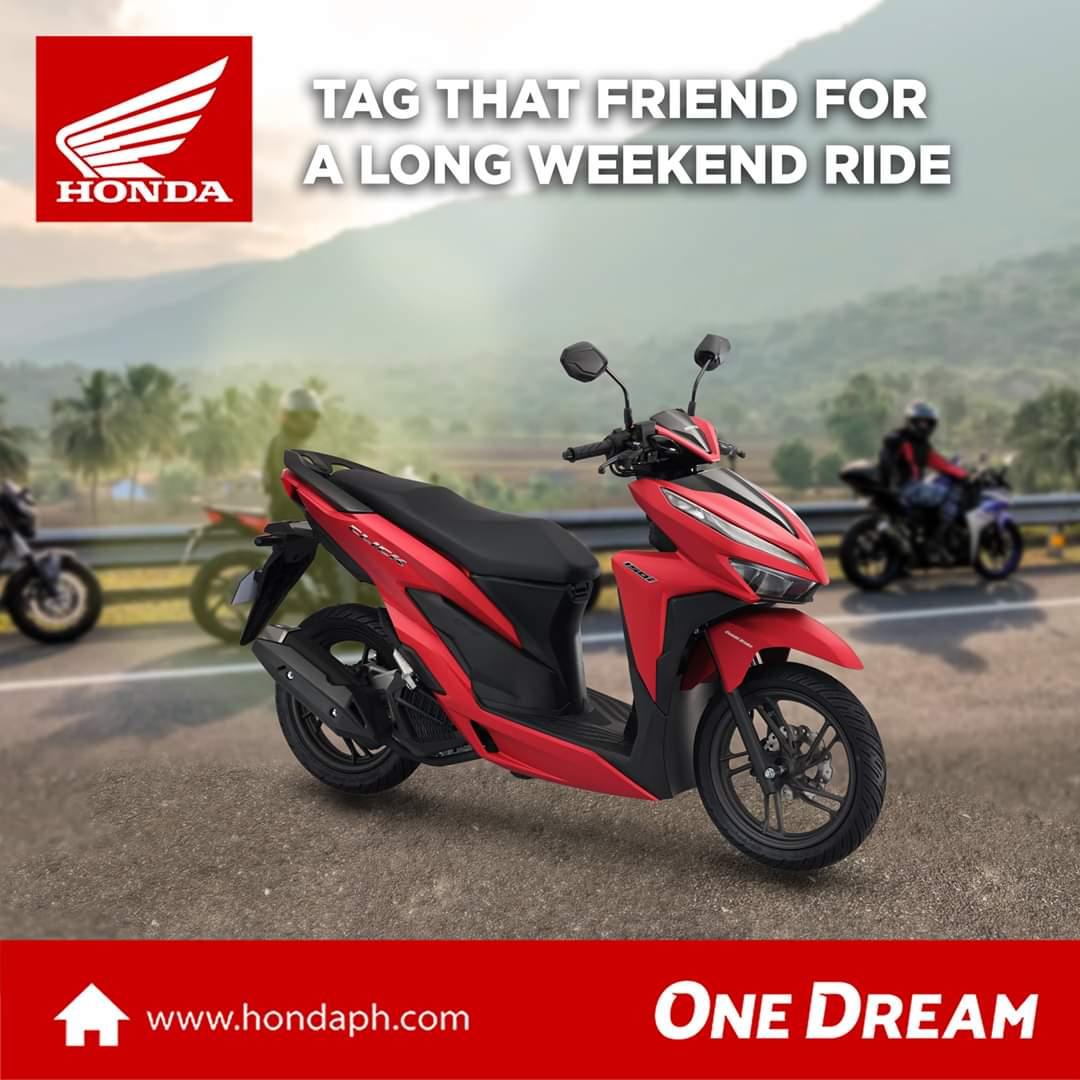 Honda Philippines It S Another Long Weekend Joy Ride With Your Best Buddy Him Now Click150i