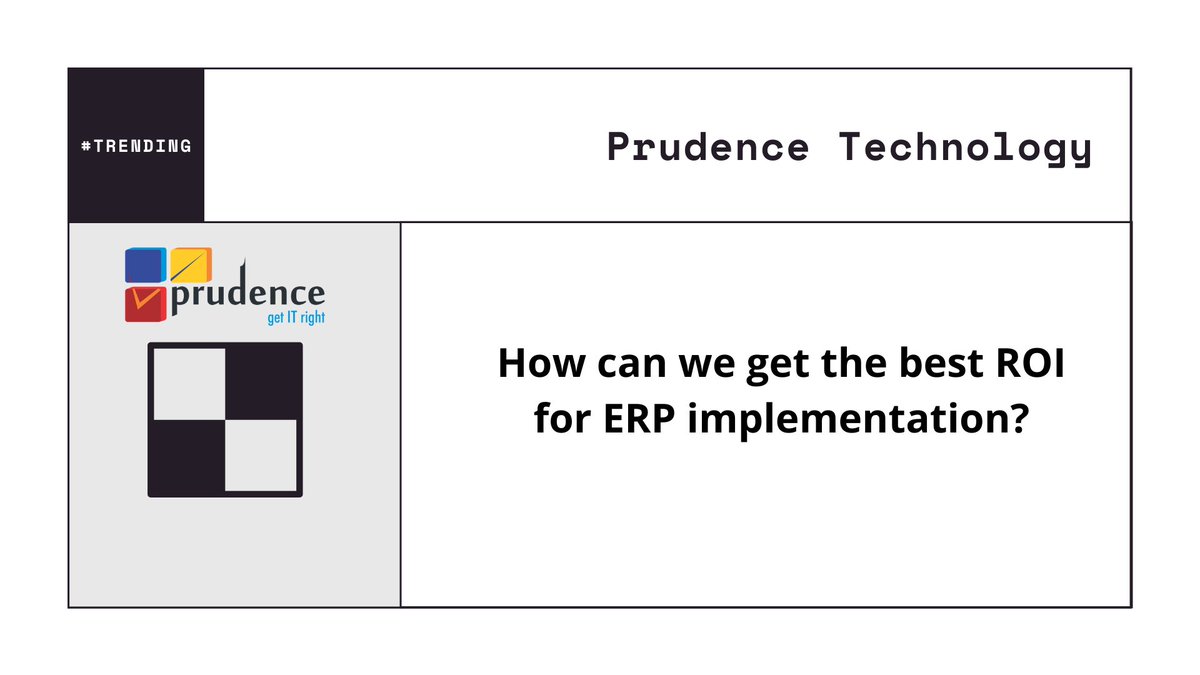 prudence_IT's tweet photo. How can we get the best ROI for ERP implementation?
https://t.co/0EmNsLoJRd
#erp #solutionerp #implementation #ROI #software #solution #ThursdayThoughts #blogging https://t.co/3jNGSIydsF