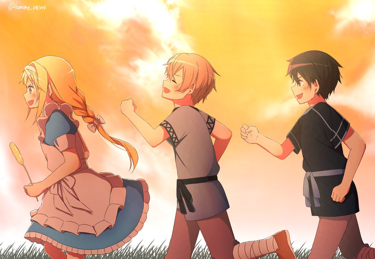 SensitiveRanger's tweet image. When you are friends in the heart more than for convenience, you can see immediately. 
#anime #eugeo #kirito #sao