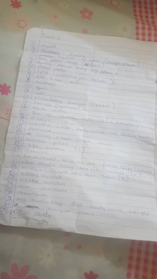 ummitta_aysha's tweet photo. Our last born sent her first visiting list to our mother 😂😂😂
Zainab won't kill me https://t.co/RpL3ME71mY