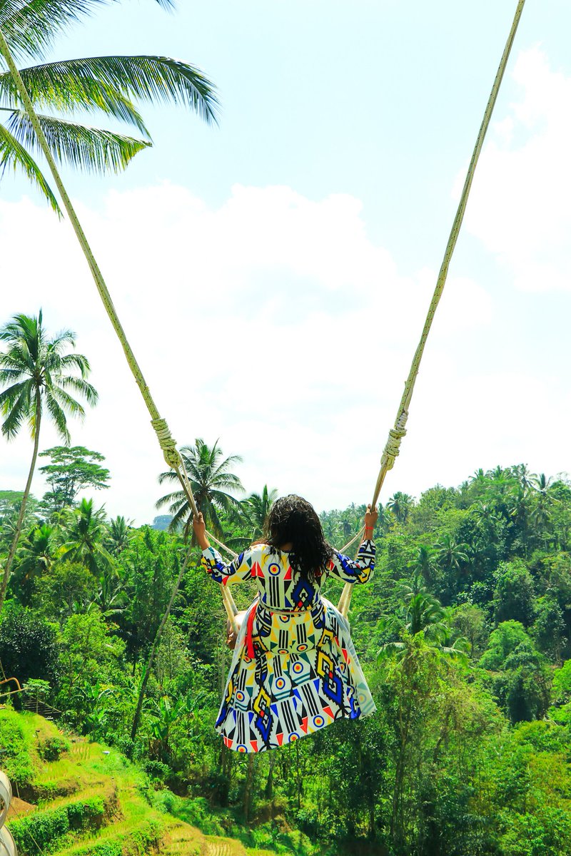 Day 5:The day we've been most looking forward to.1. African girls in Asia ready to sprinkle some black girl magic at naturistic Ubud.2 & 3. Nesting with my Ladies at Aloha Ubud Swing4. Swinging my way to the Jungle