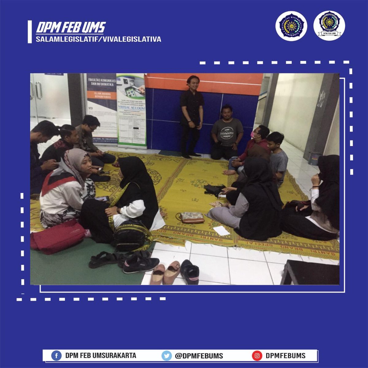 🇮🇩 Assalamu'alaikum Wr.Wb 🇮🇩
Alhamdulillah telah terlaksana kegiatan Rapat Koordinasi DPM FEB UMS dengan BEM FEB UMS pada tanggal 14 Oktober 2019.
#DPMFEBUMSSolutifdanBerkarakter
#VivaLegislativa!!
#Salamlegislatif!!
🇮🇩Wassalamu'alaikum Wr.Wb 🇮🇩