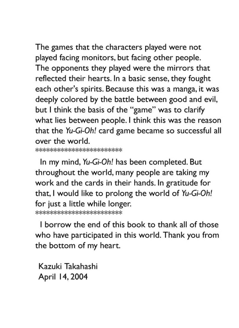 Just a collection of comments from Kazuki Takahashi that really made me respect him the most.