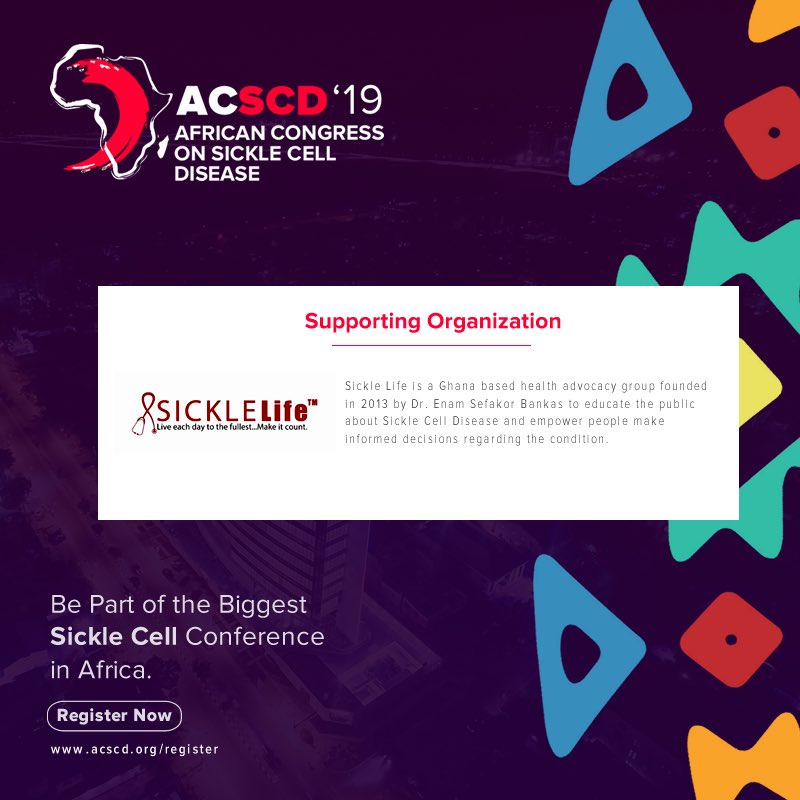Sickle_Life's tweet image. It is today!!!
The First Africa Congress on Sickle Cell Disease #ACSCD19 starts today in Lagos Nigeria.

Mr. Gabriel Opoku Bempong is representing #SickleLife at this Congress.

Follow #ACSCD19 for updates.

#SickleLife