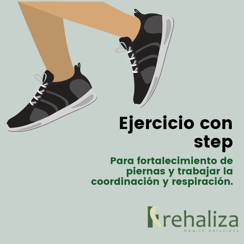 RehalizaHealth's tweet photo. Realizar ejercicio con un step o bien subiendo y bajando escaleras, le ayudará a fortalecer la #musculatura, coordinar la respiración y a evitar la falta de aliento cuando suba pequeñas cuestas. #fisioterapiarespiratoria @RecuperaTuRitmo @asmamadridOrg @SeparRespira @NeumoMadrid https://t.co/E41Ey4bnzi