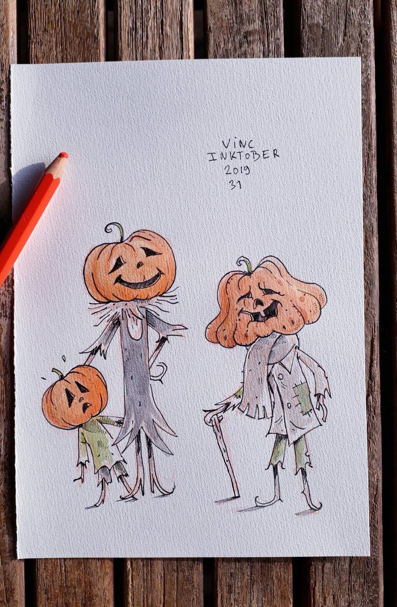 GoninVincent's tweet photo. #inktober2019
dernier jour, dernier dessin #mûr pour un fruit ou fait pour un fromage... ça mérite une petite citrouille... qui a bien vécu

#Inktober2019day31 #inktober2019ripe #inktoberday31
#drawingchallenge #art #drawing #ink #cartoon #pumpkin #illustration https://t.co/4fjZ1Depac