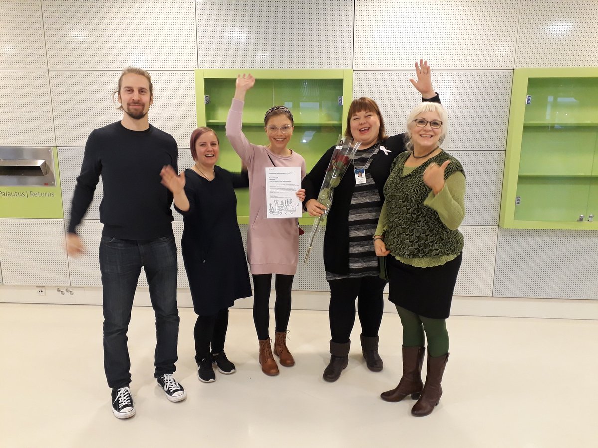 rakokiven's tweet photo. Rakokiven koulu palkittiin Lahden kaupungin työelämän kehittämiskilpailussa 2019. 🏆🤩🤩 Saimme palkinnon turvallisuuskulttuurin kehittämistyöstä. Huipputiimi! Mahtavaa! #hyväme #tiimityö #turvatiimi #yhteistyö #winners #turvallisuus #esimiespäivä #nastola #lahti https://t.co/6o9q5TkLIS