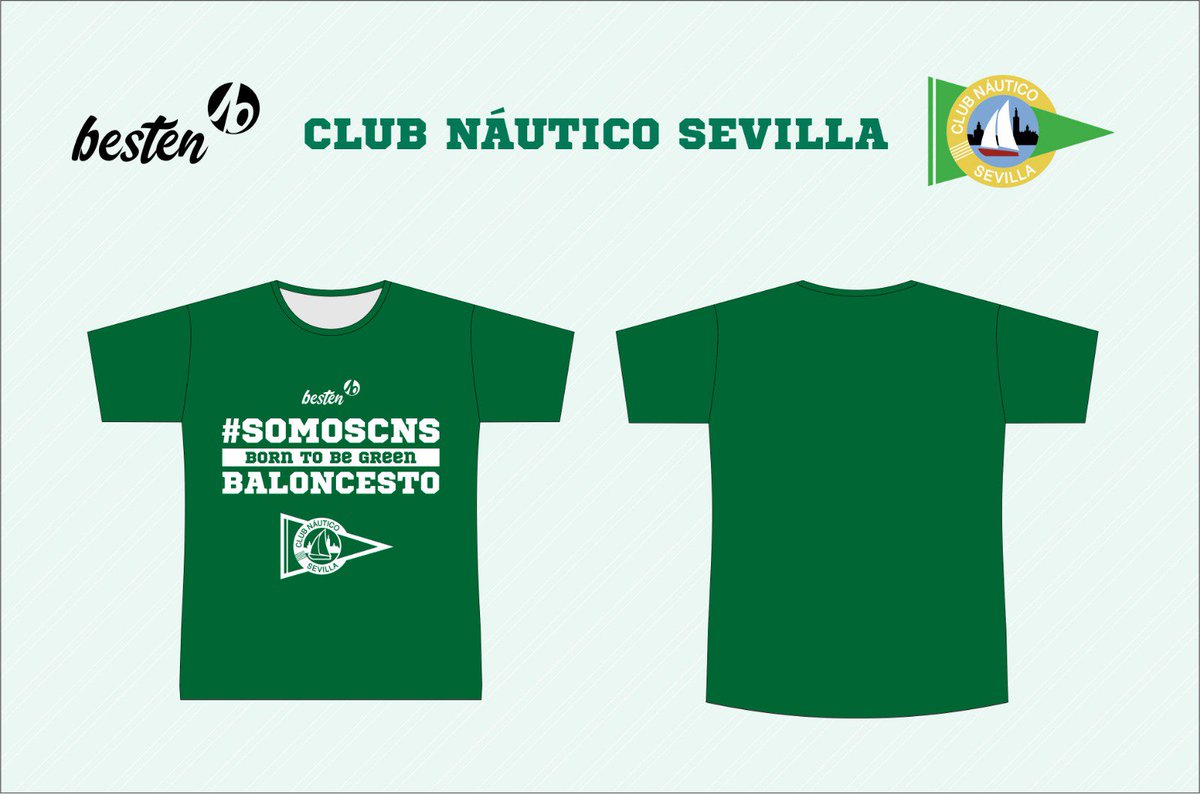 CNauticoSevilla's tweet photo. 📣👕🏀¿Tienes ya tu camiseta de la sección de baloncesto del @CNauticoSevilla? 

👉👉Resérvala ya por sólo 🔟€ a través del email baloncesto@nauticosevilla.com o a través del teléfono 617 157 419 

#borntobegreen #somoscns 
#somosnáutico @BaloncestoCNS 

@besten10sport https://t.co/o2h7NhDDv2