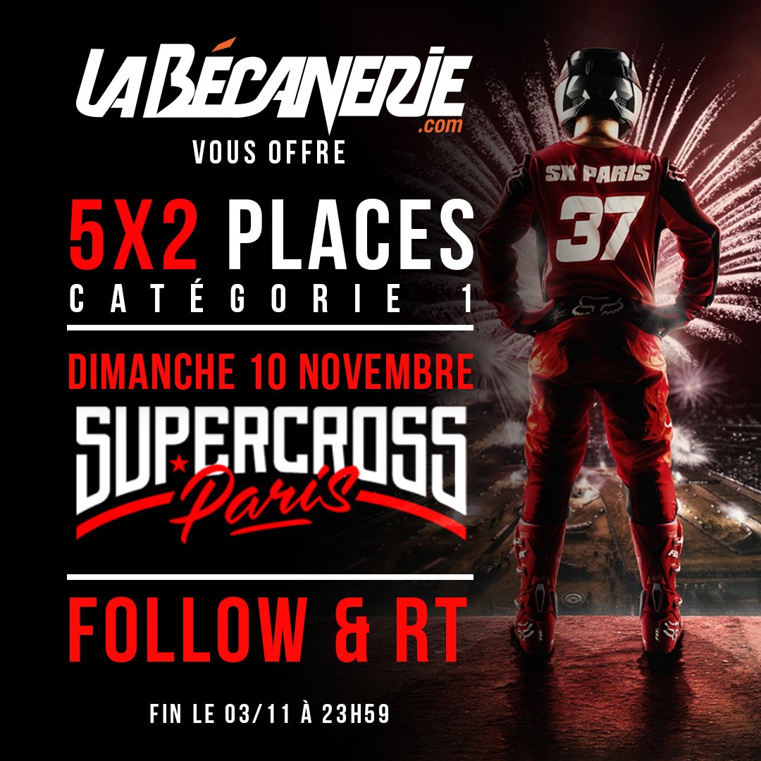 La_Becanerie's tweet photo. 💥 #CONCOURS spécial #Halloween 
10 places pour le @supercrossparis dimanche 10 novembre à gagner ! 🌟

✅ RT + Follow @La_Becanerie
✅ cite un ami avec #SXLaBecanerie

⏰ Fin du jeu 3/11 23h59 - TAS lundi 4
Bonne chance à tous! 🍀 #SXPARIS2019

Transport/hébergement non compris https://t.co/P361SKRpki