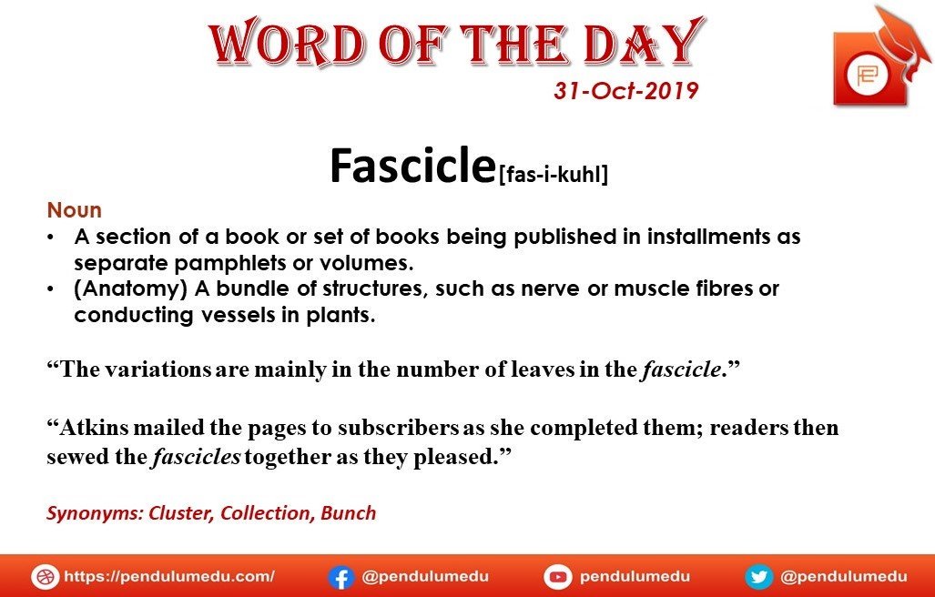 pendulumedu's tweet photo. "The variations are mainly in the number of leaves in the fascicle."
#fascicle #wordoftheday #vocabulary #grevocab #cat #ssc #railways #banking #dictionary #pendulumedu https://t.co/sVLs6lpfF0