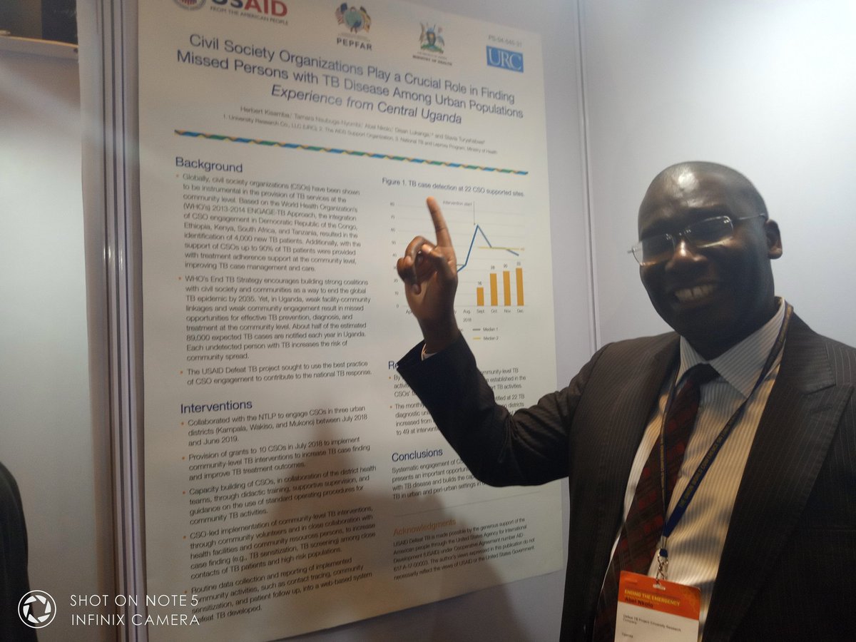 AldoBurua's tweet photo. Dr Abel Nkolo COP-USAID DEFEAT TB on how CSOs were engaged to find the missing TB cases.@UnionConference https://t.co/M8xOb65OMV