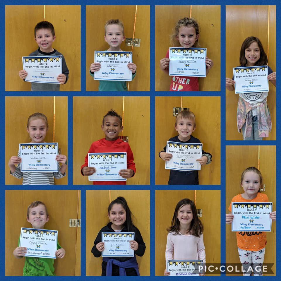 wileyrocks's tweet photo. Today these students received the #WileyPride award for showing us what Habit 2 is all about. They begin with the end in mind! This month they will get to be door greeters each morning! 🙌🏻 Keep shining bright Wiley Salthawks! #wileyrocks #308pride https://t.co/pj7YKtQcvK