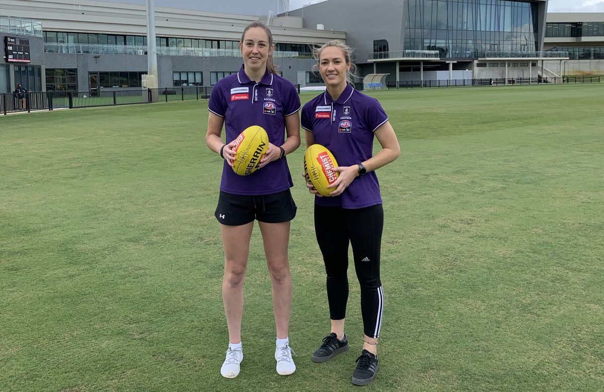 freodockers's tweet photo. @ainetighe &amp; @k8fld have arrived at Freo HQ! #foreverfreo ☘️ https://t.co/uHF9tYNMvp