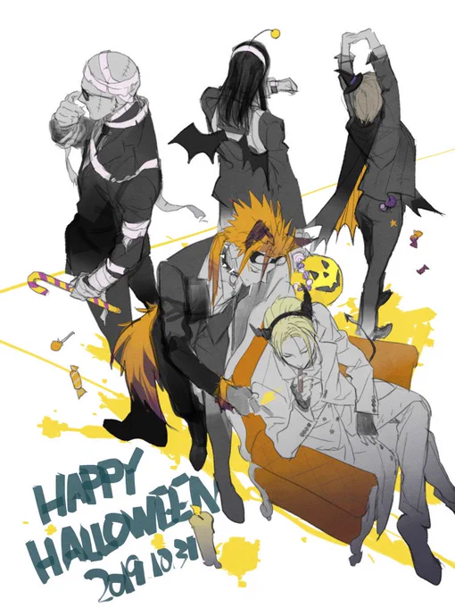 こちらPC修理前の落書きが一か月後、無事だったデータで無理やりハロウィン仕様にされてしまったタークス(営業時間終了) 