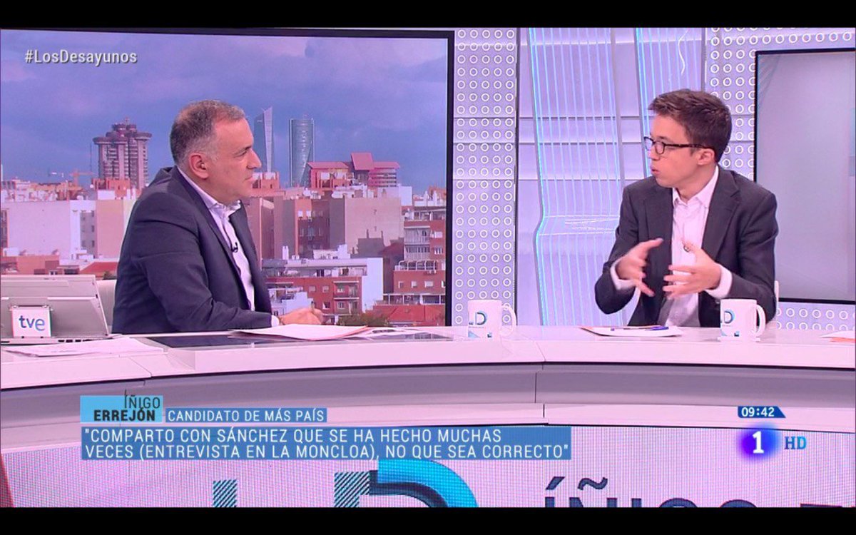"Pedro Sánchez lleva demasiados meses en campaña electoral, haría bien en abandonar la soberbia en este inicio de campaña" <a href="/ierrejon/">Íñigo Errejón</a> #ErrejónLosDesayunos 

🎥Directo: rtve.es/directo/la-1