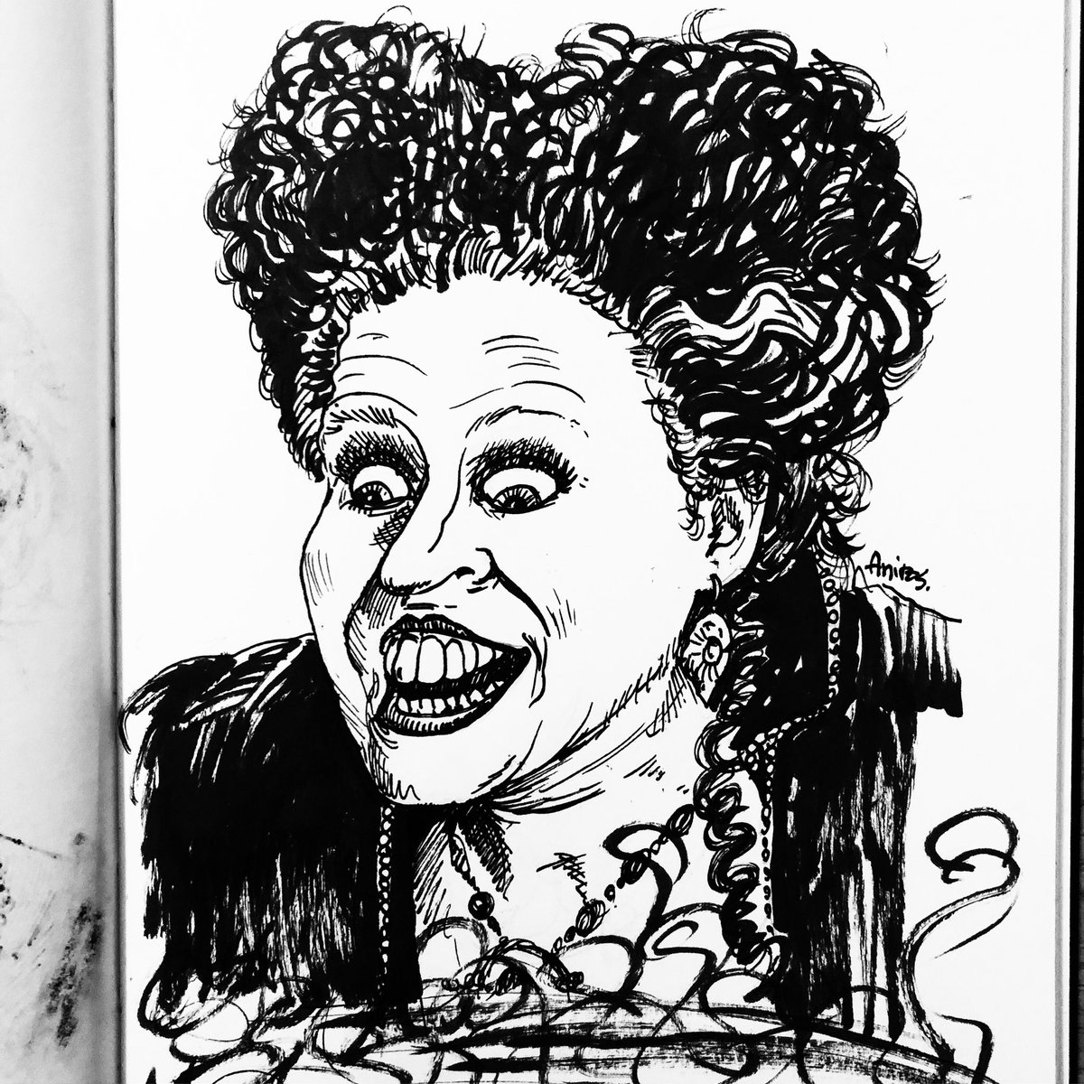 AnitosAnna's tweet photo. Last one! Hokus Pocus! 🧙‍♀️👻

#inktober #inktober2019 #ink #illustration #drawing #sketch #doodle #witch #halloween #hocuspocus #hocuspocus https://t.co/l7MEz6JGD9