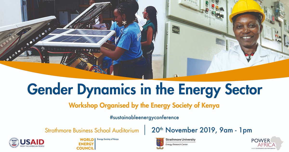 eskkenya's tweet image. What is the role of the Gender Energy Policy as a tool for dealing with gender gaps in the Energy Sector? Join in our Gender Dynamics Workshop on 19thNov.Register on forms.gle/tk8rvr8jBUHtwY… @PowerAfricaUS  @USAIDKenya @su_serc @StrathU 
#sustainableenergyconference #womeninenergy