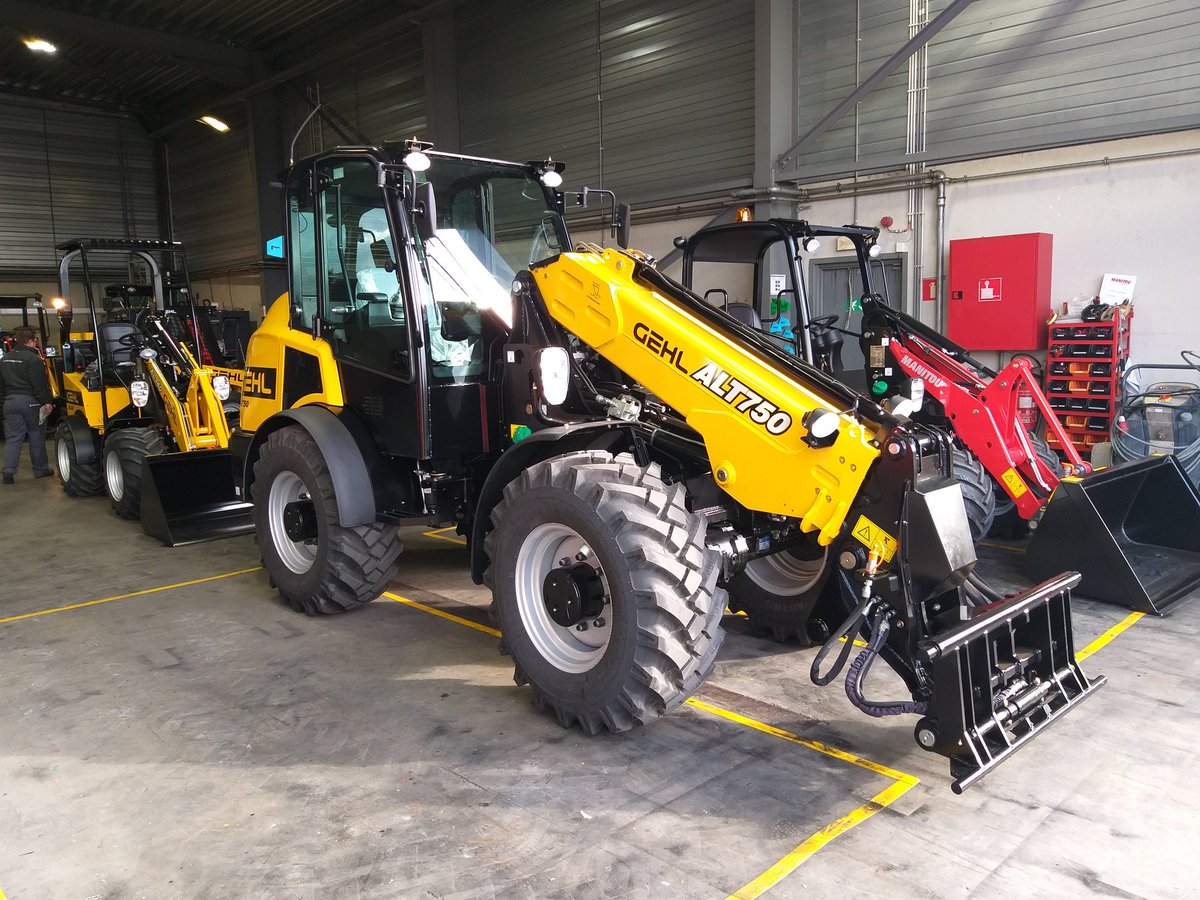 Brand new #GEHL articulated telescopic telehandler ALT750 read for delivery to a customer in Europe  <a href="/GehlEquipment/">GEHL Compact Equipment</a>