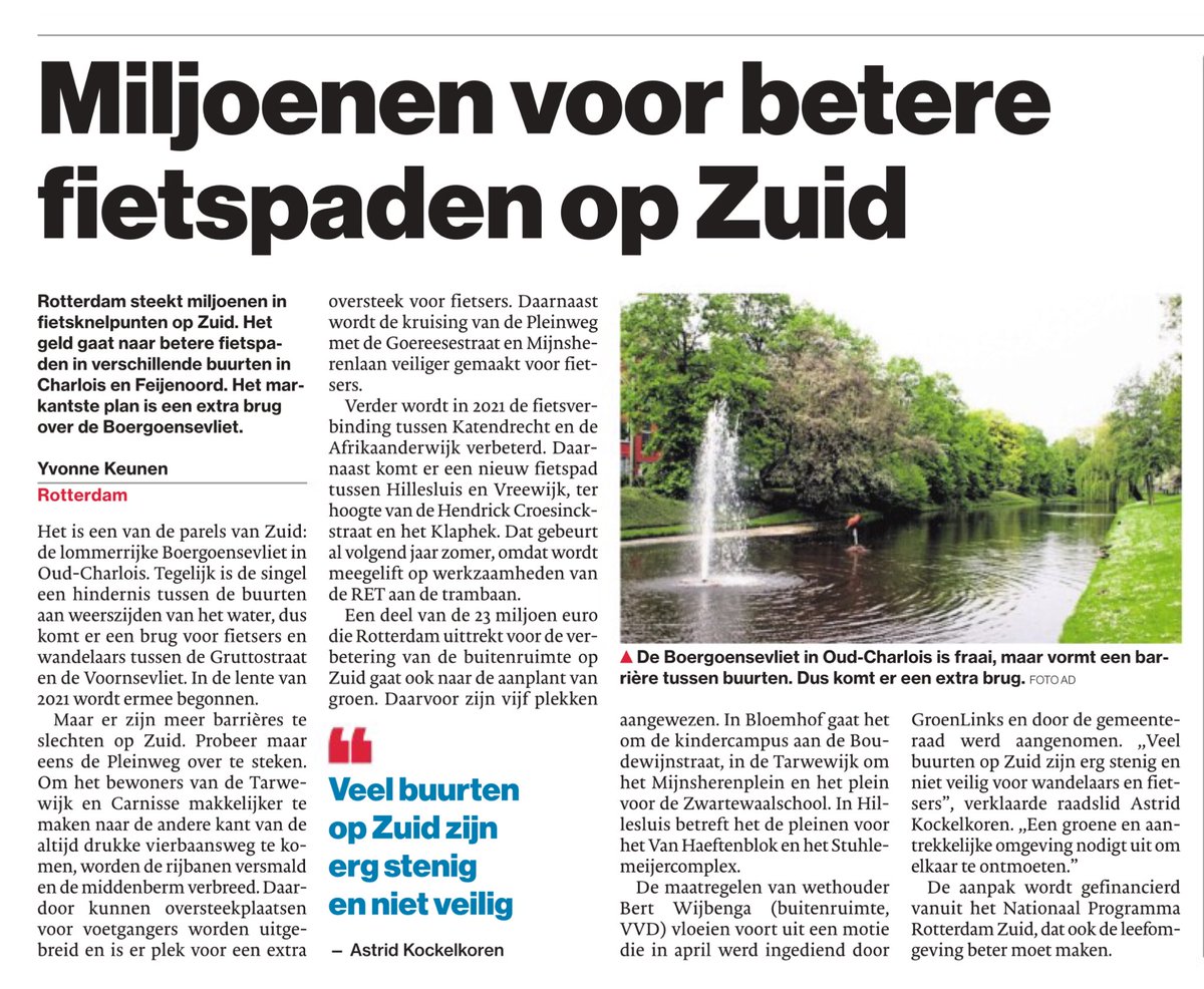 Hele mooie uitwerking van de motie “wat kun je doen met 23 Miljoen’ van ⁦<a href="/akockelkoren/">Astrid Kockelkoren</a>⁩. Samenwerking tussen Mobiliteit en inrichting Buitenruimte ⁦<a href="/bertwijbenga/">Bert Wijbenga</a>⁩ maakt de stad niet alleen groener, maar ook (verkeers)-veiliger!