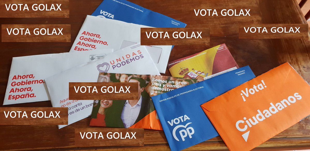 Golaxgolax's tweet image. VOTA GOLAX!! #politica #GHVIP310 #halloween2019 #enlauniversidad #nuevasgeneraciones