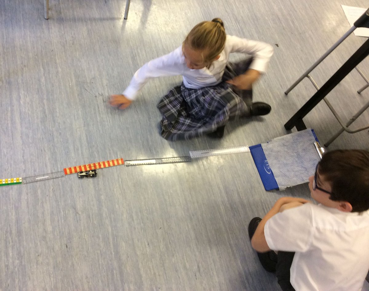 BansteadPrep's tweet photo. #Year3 carried out a practical investigation into how friction changes depending on the surface, by measuring how far a car travelled. Their conclusion was that a surface that is bumpier means the car travels a shorter distance. #ThrowbackThursday #STEM #BPS_STEM https://t.co/NP5B933x3m