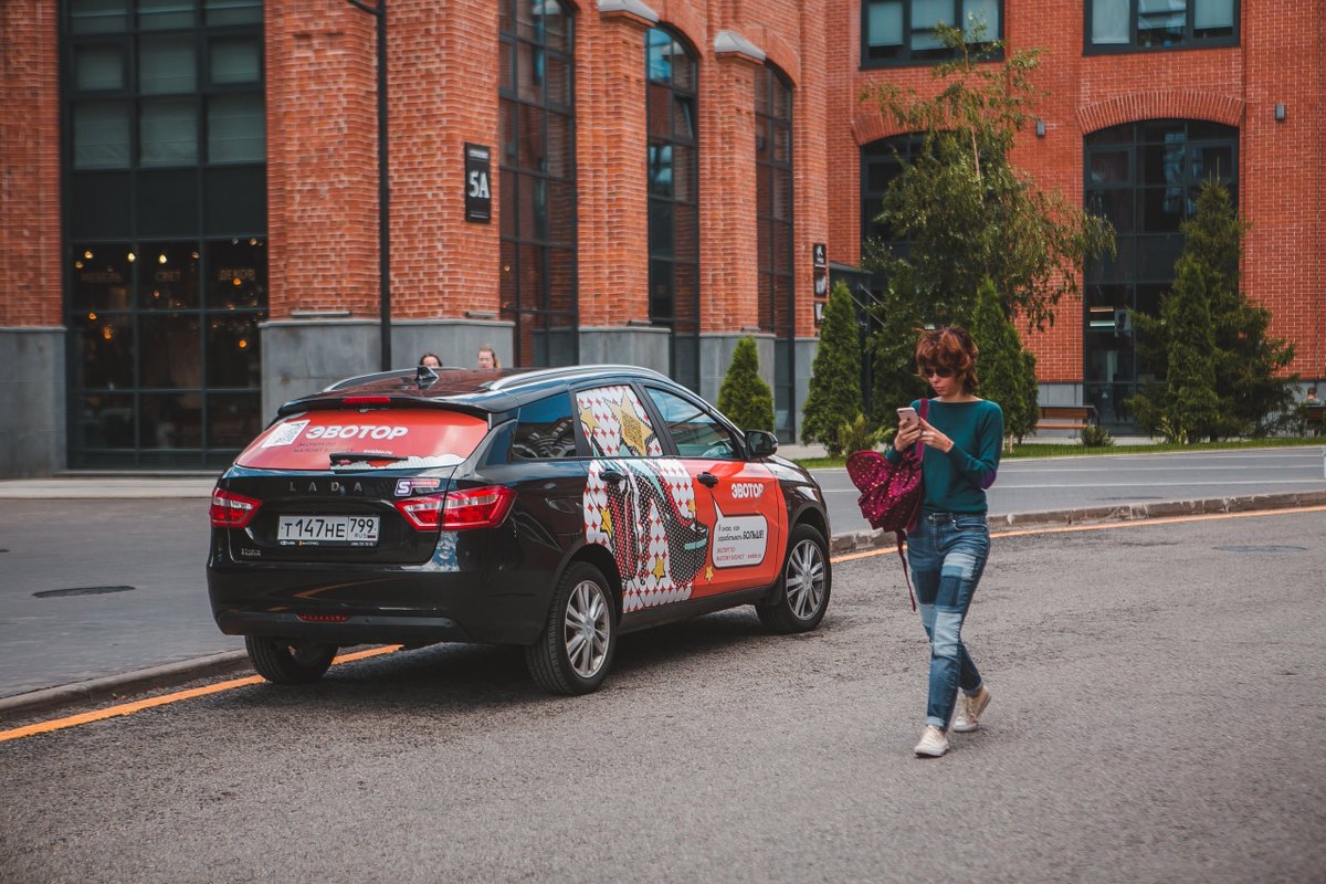 stickerride's tweet image. Billboards are seen by the same people who pass them on the way to work. On-vehicle advertising, on the contrary, covers different areas and people because cars are always moving.