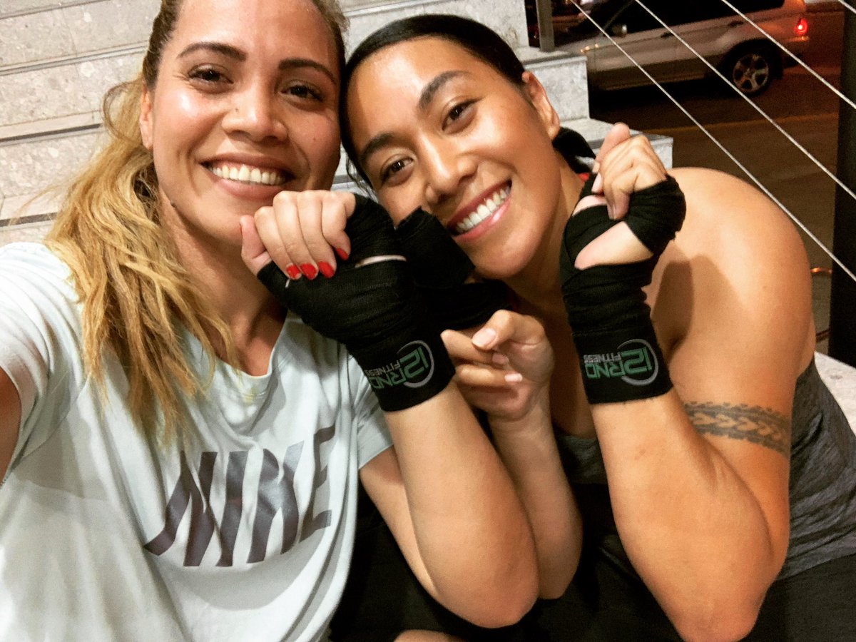 We’re smiling coz we kicked ass today and tomorrow is rest day yaassss @Jazzeyf1 #backtoroutine
