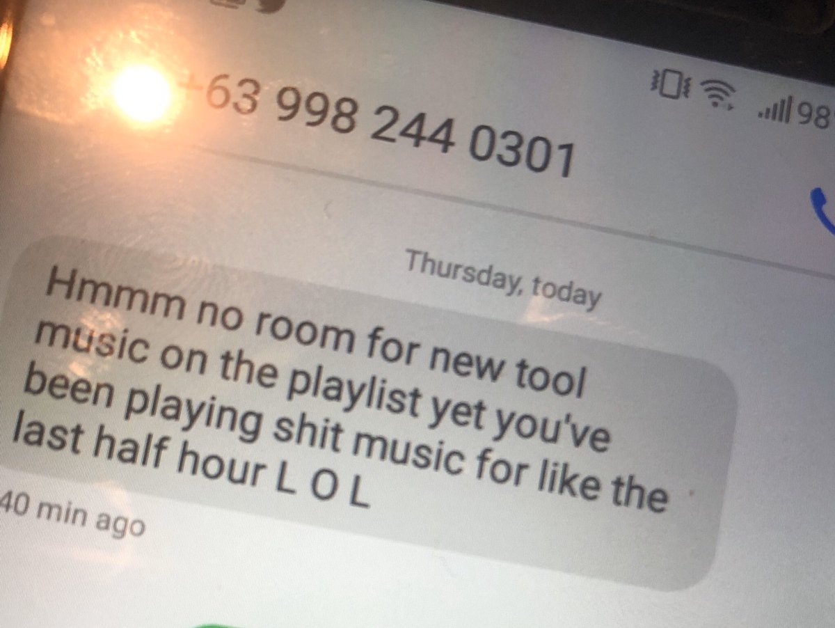 After playing some Tame Impala, Black Keys, Arctic Monkeys, Rex Orange, Vulfpeck, Sun Rai, Steve Lacy, Hiatus Kaiyote, and then some, I get this.

Some people are just stuck up on Tool. 

Here’s your tool 🖕🏼go to Spotify