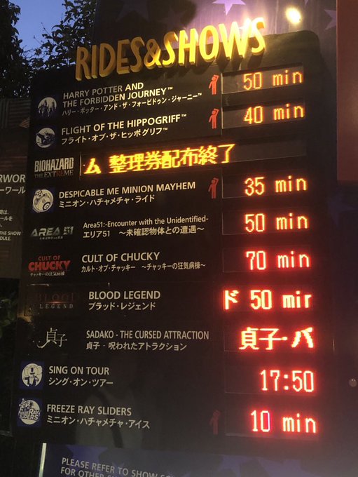 usjのツボ ブログ usj 19年10月31日 木 の混雑状況 待ち時間