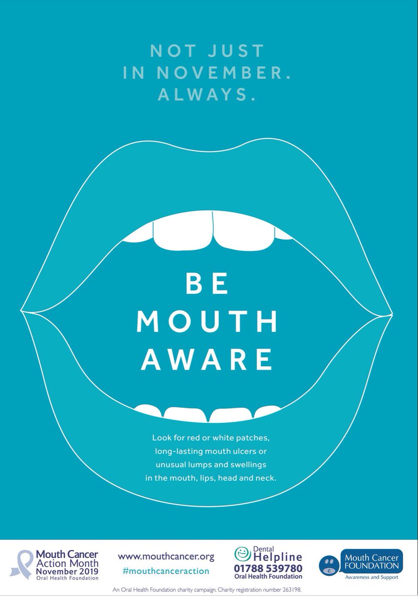 CastleCourtDent's tweet photo. Tomorrow marks the start of Mouth Cancer Awareness Month.
Castle Court Dental Care check for oral cancer at each dental examination.
If you have any concerns regarding mouth cancer give us a ring on02920512646.#mouthcancerawarenessmonth#castlecourtdentalcare https://t.co/SQSVmrBuFb