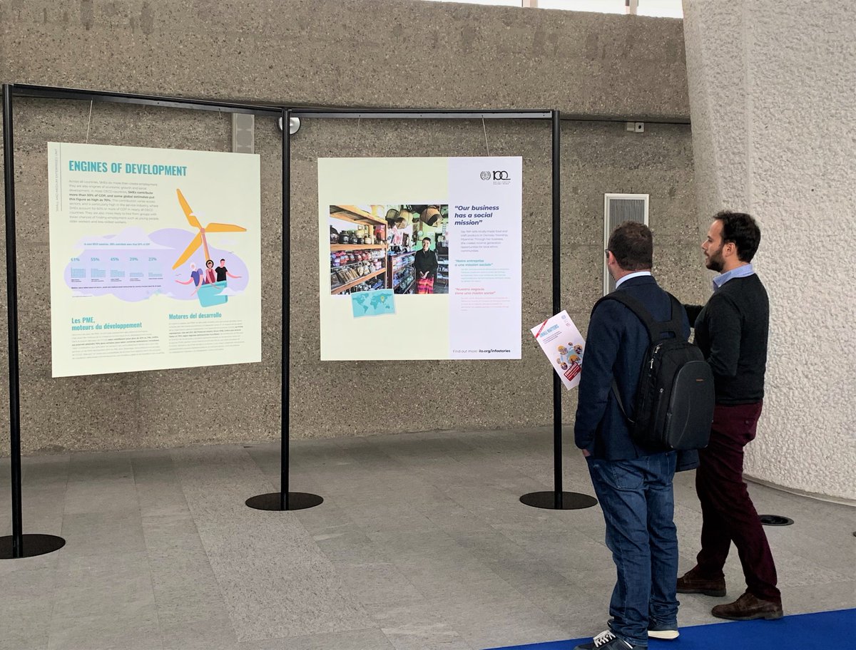 ILOProductivity's tweet photo. SMEs represent more than two-thirds of employment worldwide and contribute up to 70% of GDP. We can not ignore their potential. You can find out more by taking a look at the new @ilo report #SmallMatters #ILOsme #ILO100 https://t.co/BZUMSWyVDA https://t.co/ID0maLMfzQ