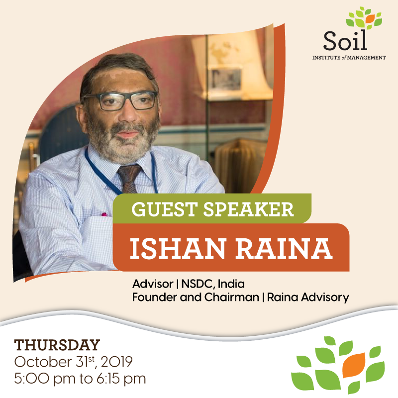 SOILIndia's tweet photo. With his experience of 35 years and profound contribution as a service member in the global management board of Havas, we are eager to welcome the very insightful Mr. Ishan Raina at SOIL. #LeadwithSoil #SoilIndia #leadershipseries https://t.co/aRF445b5H5