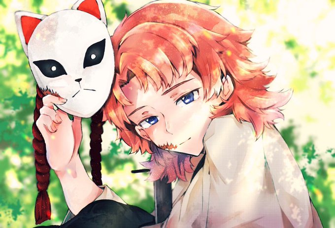 ヤタさんさんがTwitterに投稿した錆兎(鬼滅の刃)のイラスト。