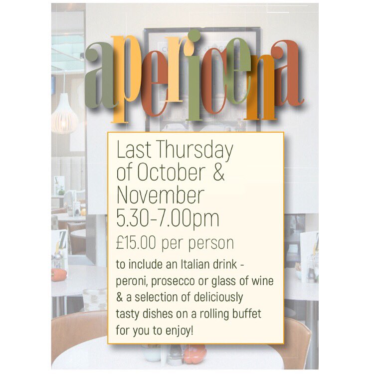 Tonight <a href="/zestLytham1/">@zestLytham</a> it’s Apericena !! <a href="/sugarvine/">Sugarvine Restaurant Guide</a>