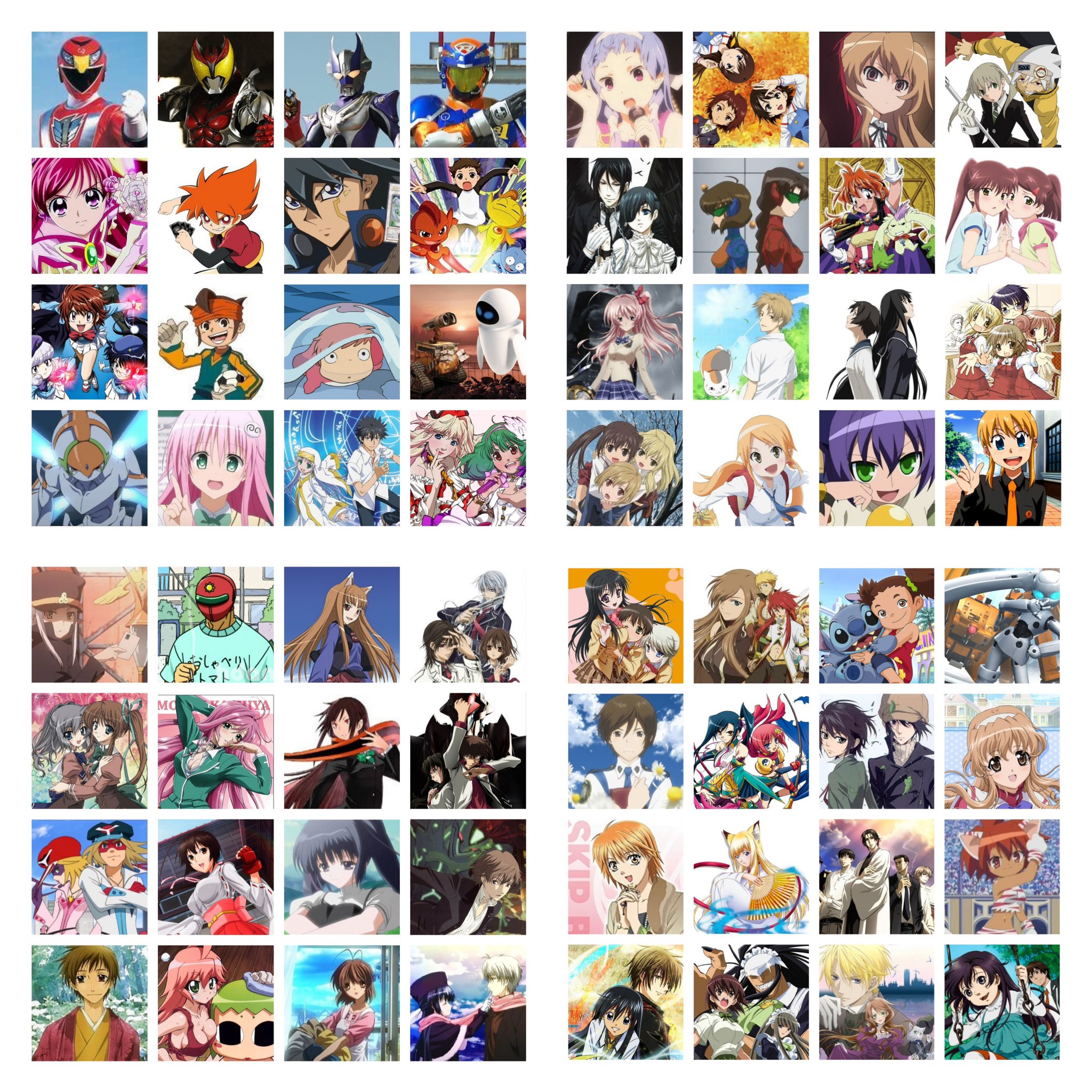 スシツネ 08 09 10 11もリテイク完了 これもアンケートやろうと思います 08年アニメ 09年アニメ 10年アニメ 11年アニメ 特撮 T Co Pqlq0vdio8 Twitter