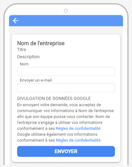 JeremyGohin's tweet photo. Google Ads lance une extension BETA de formulaire pour dénicher des prospects et des leads. #GoogleAds #SEA #Webmarketing https://t.co/yftjBu3Iqw