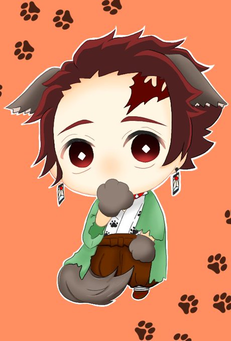 モネさんがTwitterに投稿した竈門炭治郎(鬼滅の刃)のイラスト。