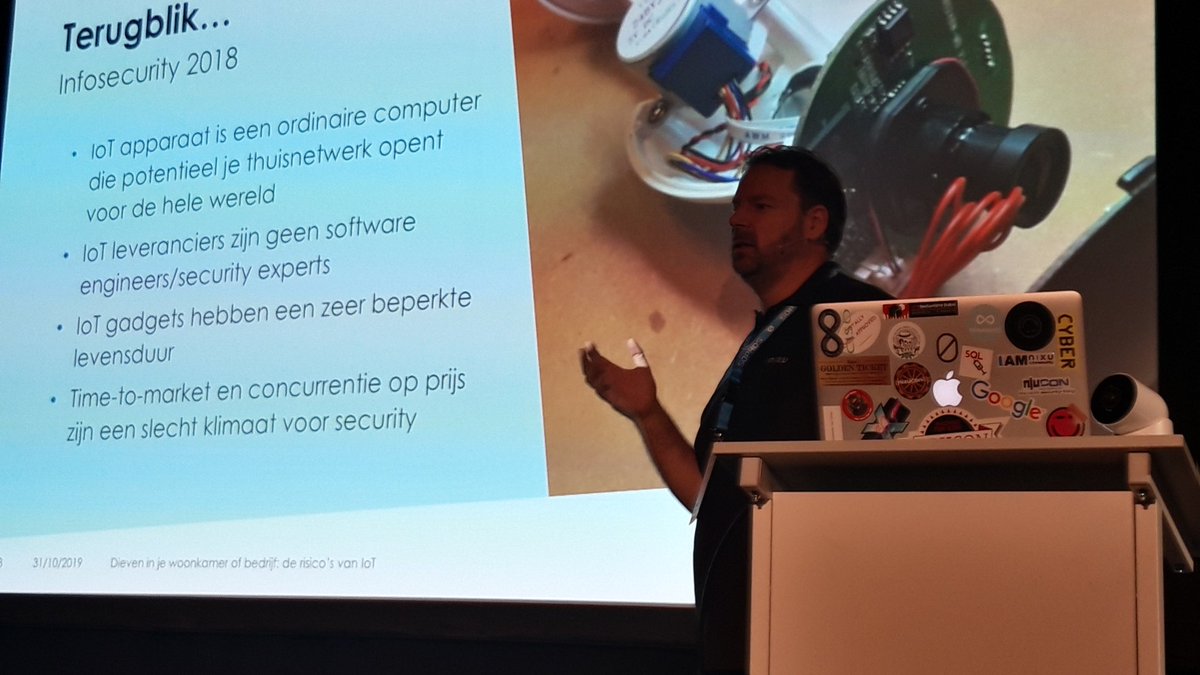 Chreetz's tweet photo. Deep dive in IoT insecurity by @alcyonsecurity #nixu op #Infosecuritynl https://t.co/K32o8Mv1Pu