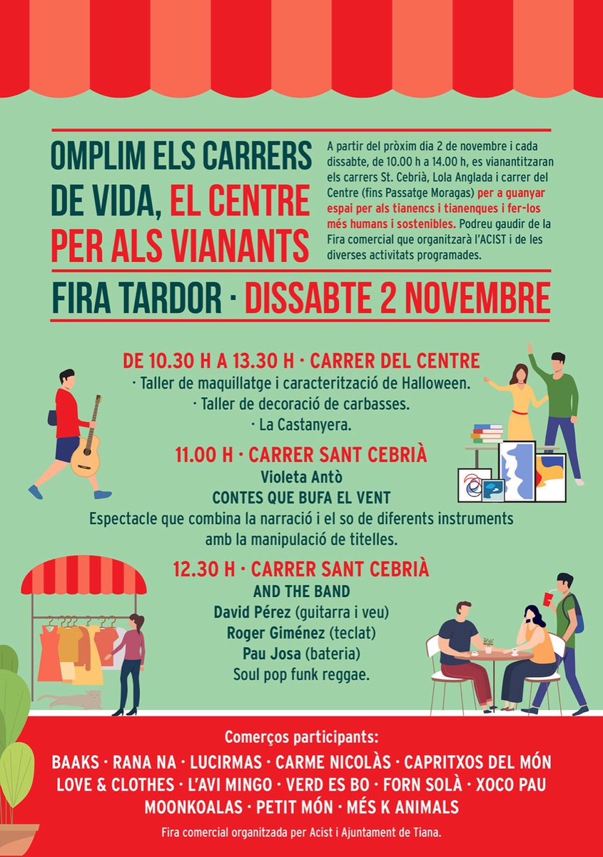 AcistTiana's tweet photo. Omplim els carrers de vida!
El proper dissabte i tots els següents  de 10h a 14h. https://t.co/oPZAf5nK0b