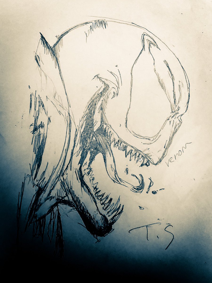 Tomo Todd Mcfarlaneのvenom 描いてみた Venom ヴェノム イラスト ペン画