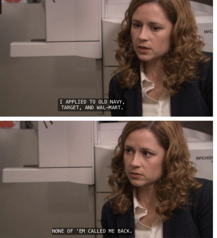 brookeacraig's tweet photo. I’m currently Pam in season 5 of the office #laidofflife https://t.co/bNa8NZk4hQ