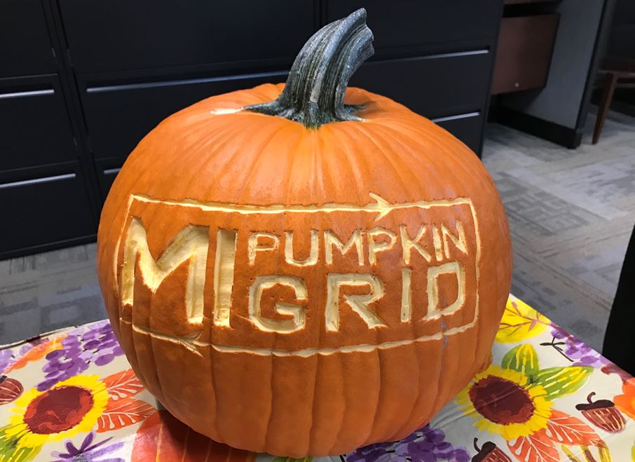 MichiganPSC's tweet photo. Our office pumpkin. Yes, we're
#energygeeks #MIPowerGrid https://t.co/bJYTCyhSbz