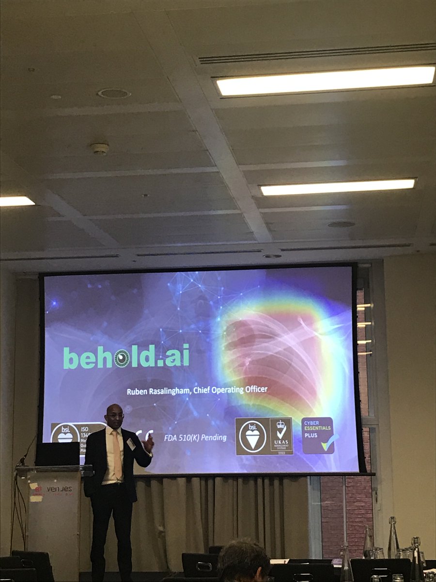 Now hearing from Ruben Rasalingham, Chief Operating Officer, behold.ai, speaking about Current active Radiology AI implementation in the UK
#AI #ML #ArtificialIntelligence #intoAI #Machinelearning #Deeplearning #Datascience #ComputerVision #Robotics