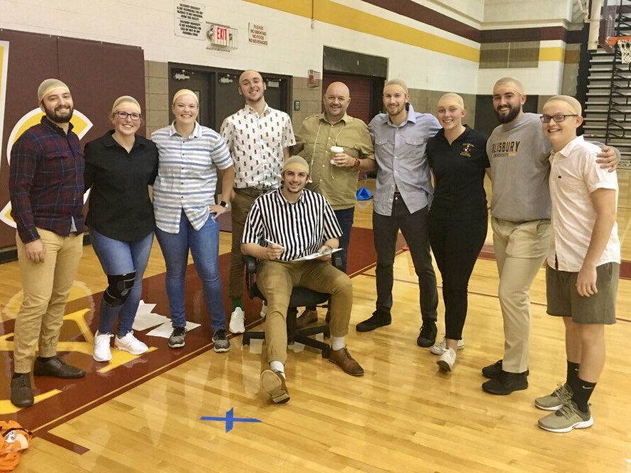 dsp643's tweet photo. Happy Halloween PHED 420 PE Major students adorned with bald heads and skinny jeans. Love the look! @lahenry96 @rrsiers @jbarrype @Seidelschool @scedpe https://t.co/dP1CuaRj6W