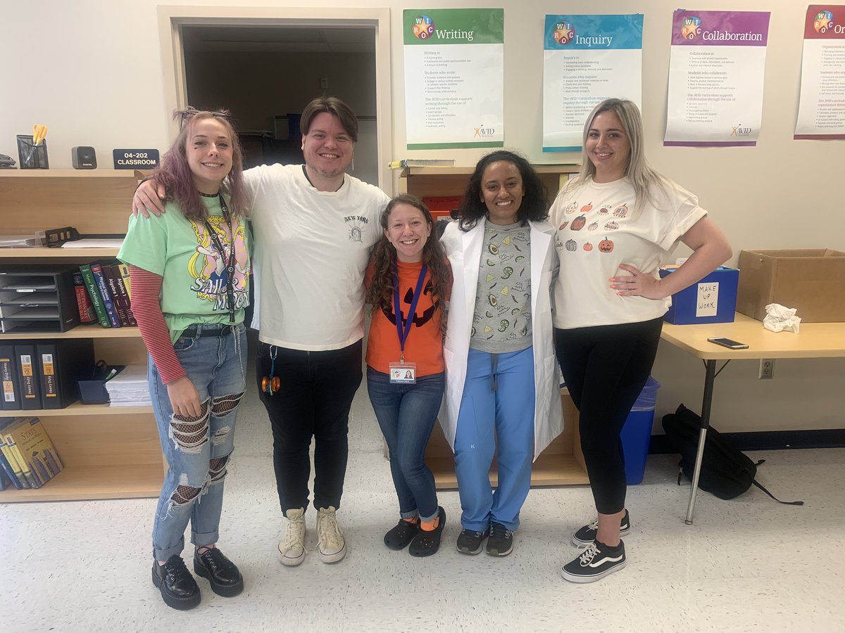 Love my tutors for showing their Halloween spirit. #ThisIsAVID #FalconPride