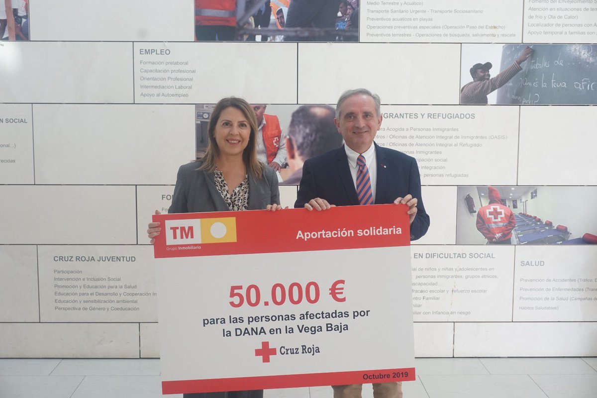 TMGrupoInmo's tweet image. Nos solidarizamos con las personas afectadas por la #Dana donando a @CruzRojaEsp 50.000€ para ayudar a paliar los daños causados en los 27 municipios de nuestra querida #VegaBaja. Gracias @CRAlicante por vuestra labor.