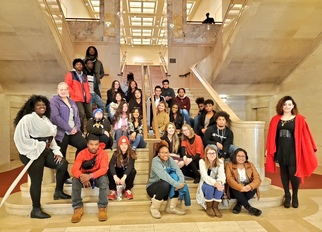 Ancient Civilization students from both Raytown and <a href="/RQSSouthHigh/">RQSSouthHigh</a> visited <a href="/nelson_atkins/">Nelson-Atkins Museum of Art</a> today. Students studied art and cultural artifacts on this cross-curricular field trip. #RQSConnected #SSChat #AncientCiv