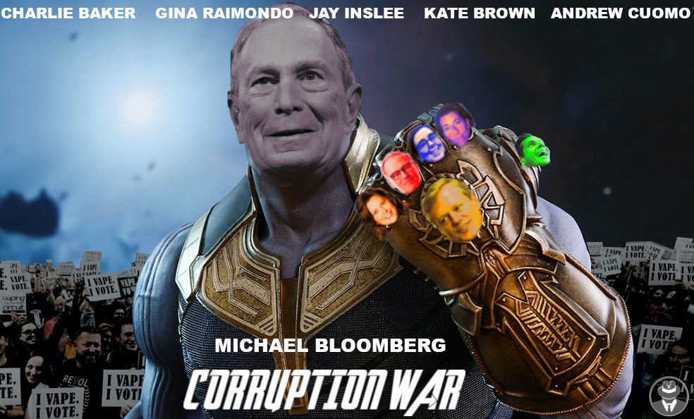 When all this started I always wondered who the man behind the curtain was.  I knew a lot had to do with Big Tobacco, but this was too perfectly orchestrated.  I hope your Hale device bombs you hypocrite. #VapeRallyDC2019 #WeVapeWeVote #vapingsaveslives #bloomberg #retweet