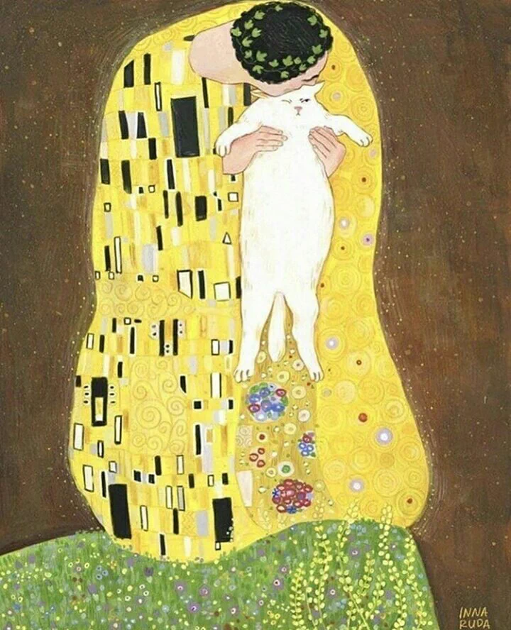 イラストレーターが名画のパロディ画を書いた結果？可愛い絵になったwww