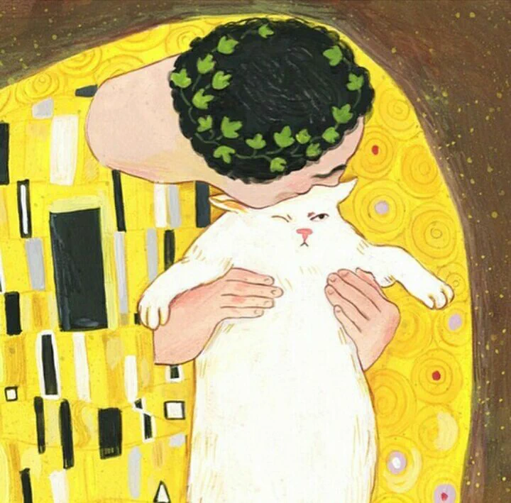 イラストレーターが名画のパロディ画を書いた結果？可愛い絵になったwww